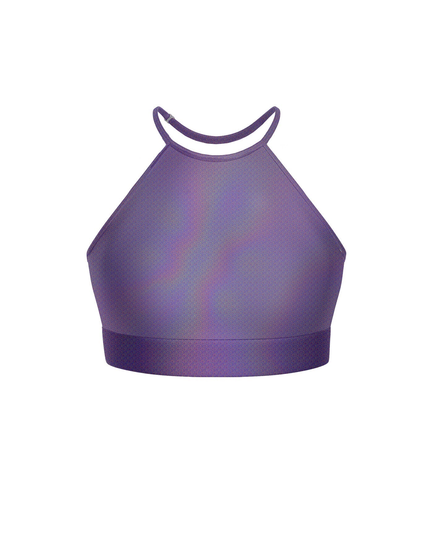 Hologram Halter Binding Crop Top