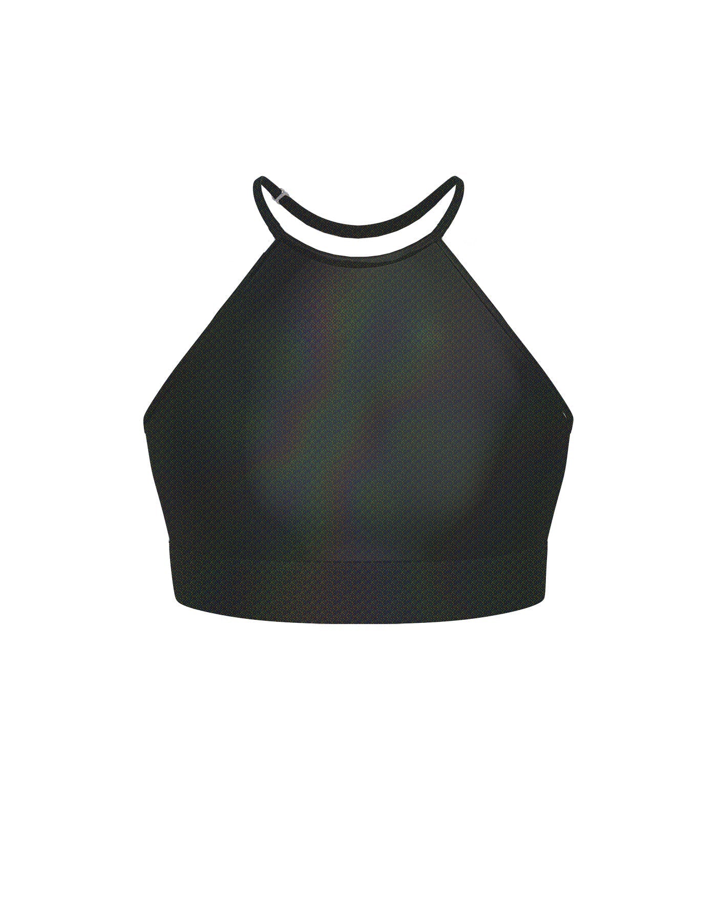Hologram Halter Binding Crop Top