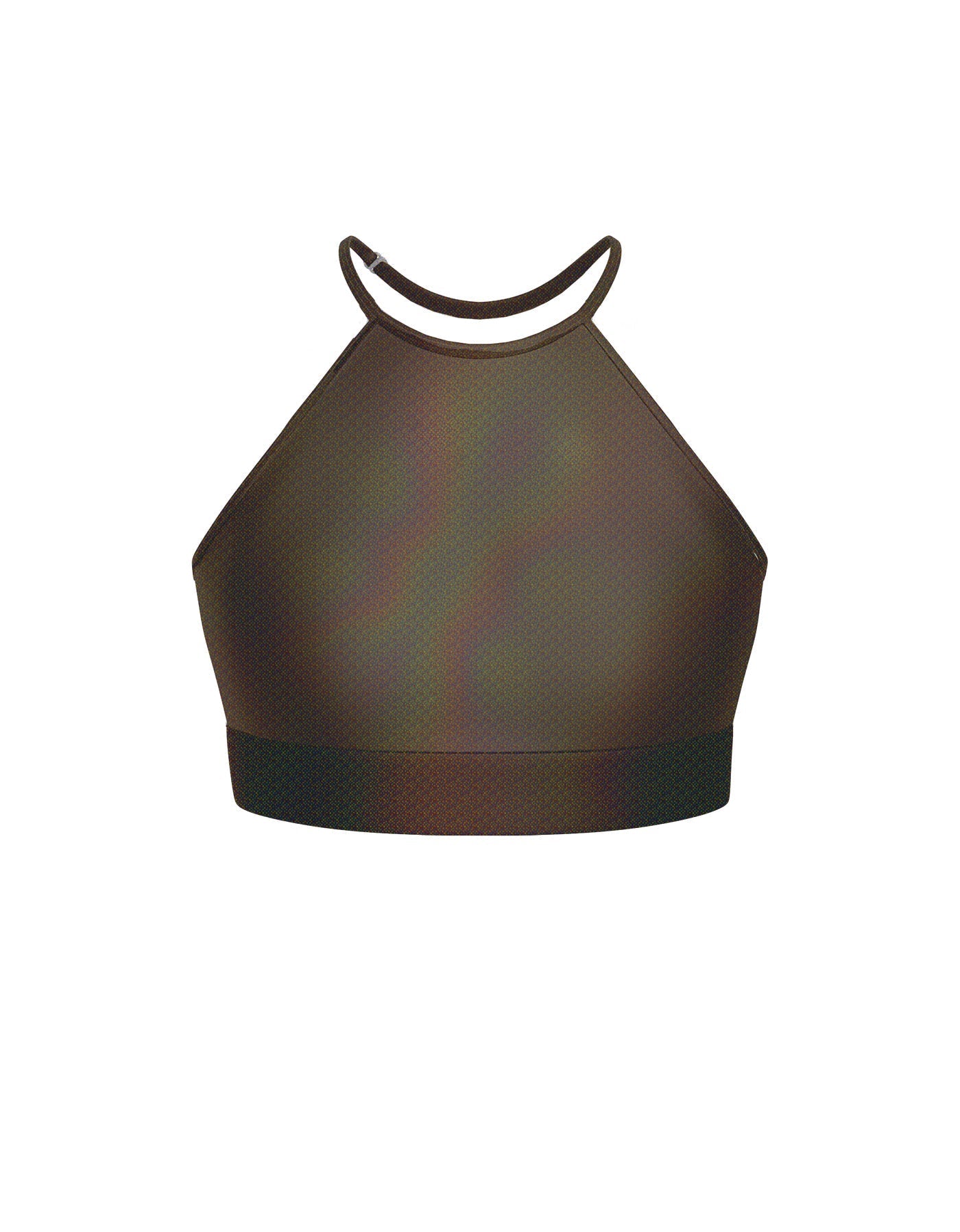 Hologram Halter Binding Crop Top