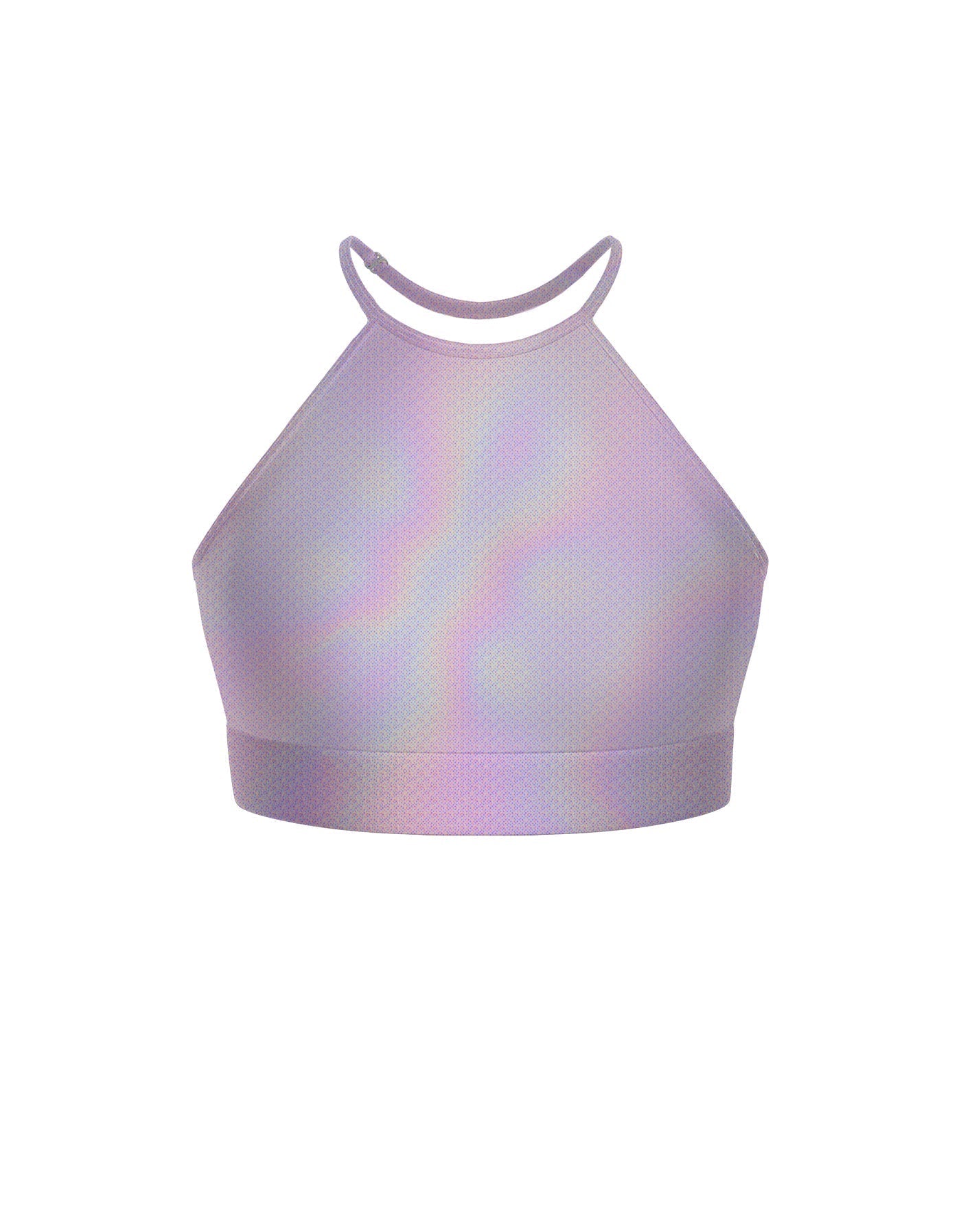 Hologram Halter Binding Crop Top