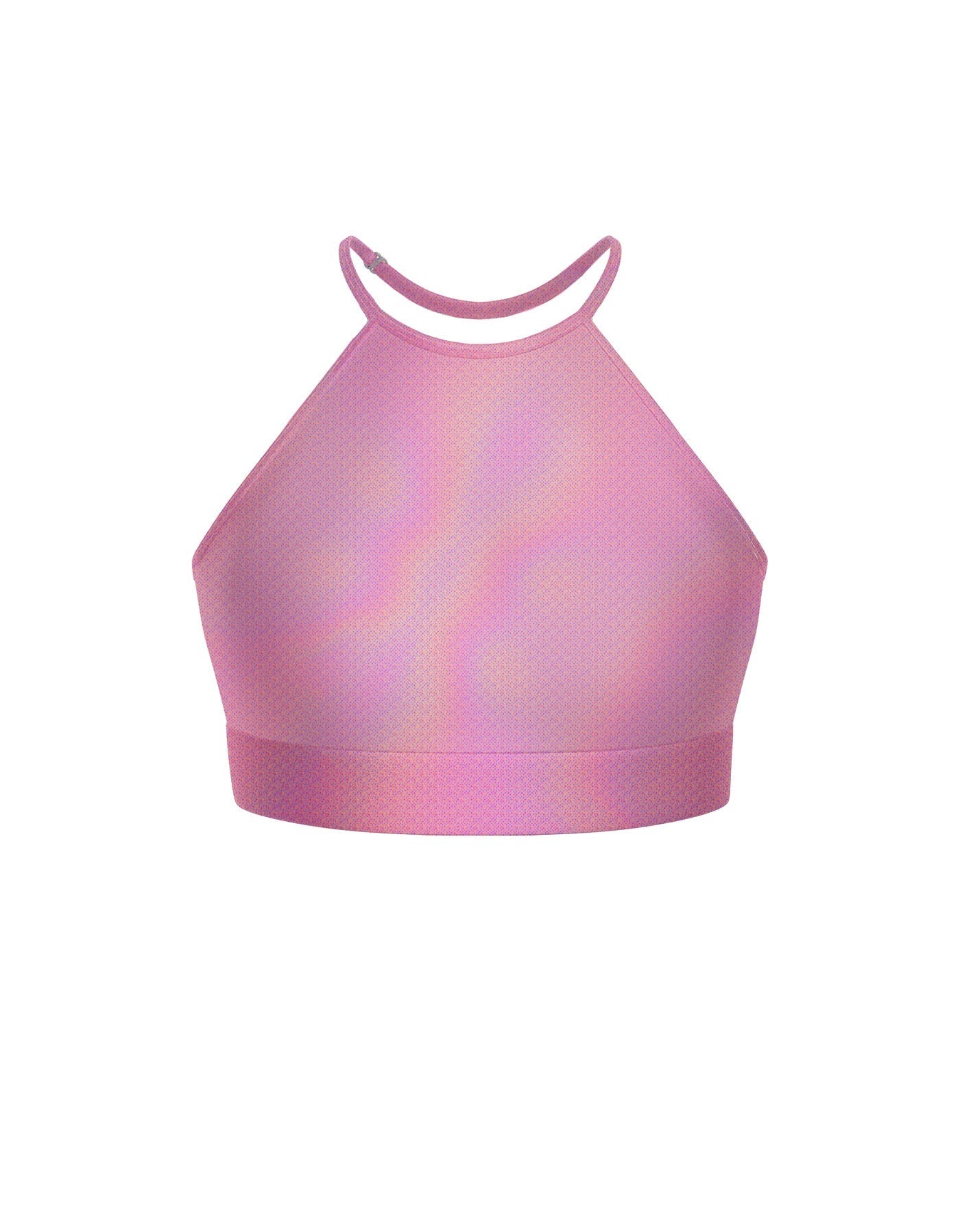 Hologram Halter Binding Crop Top