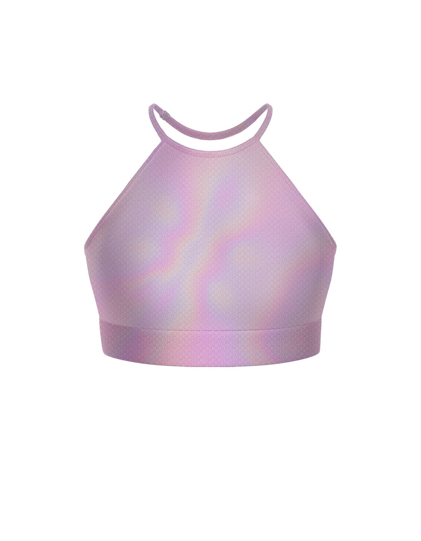 Hologram Halter Binding Crop Top