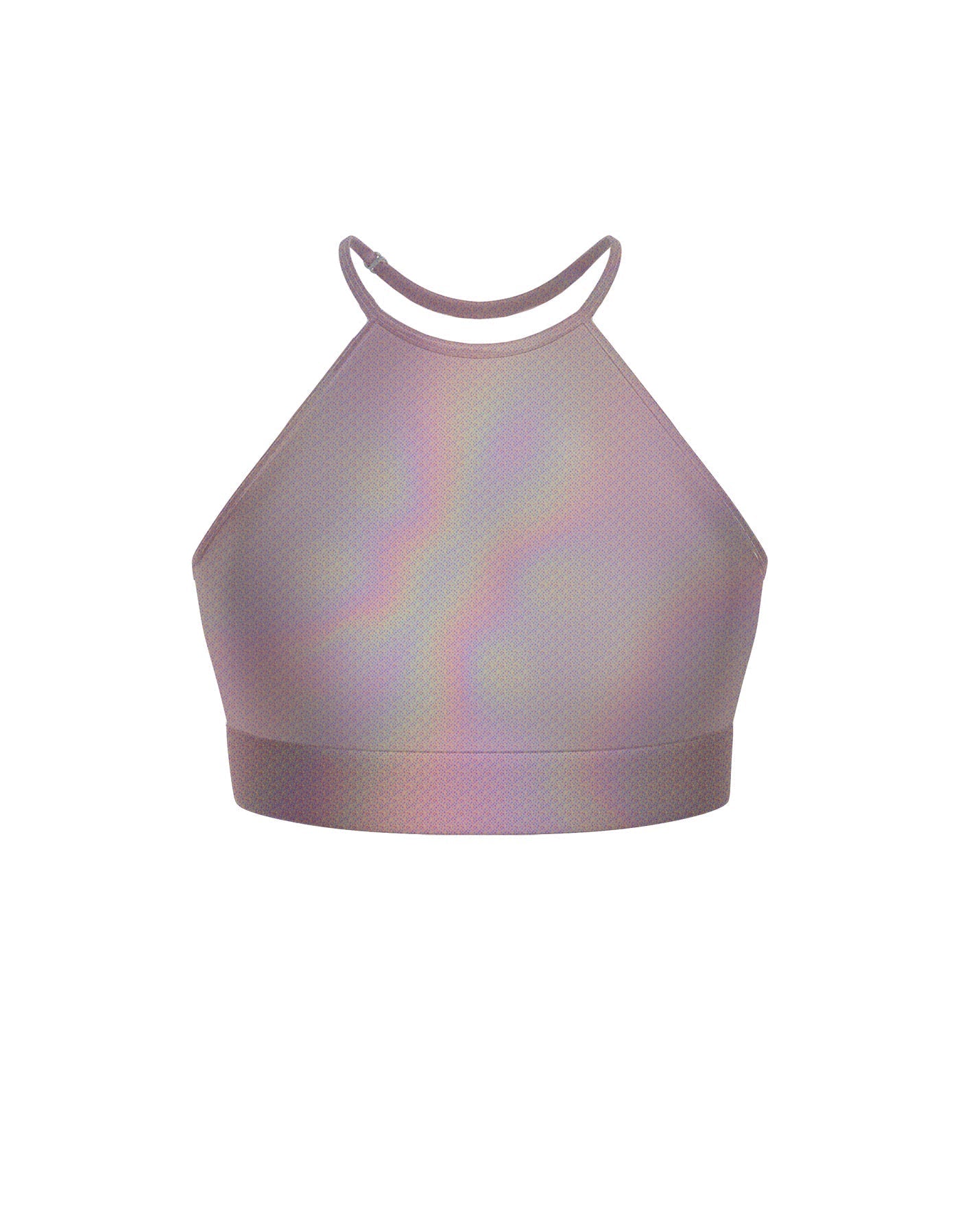 Hologram Halter Binding Crop Top