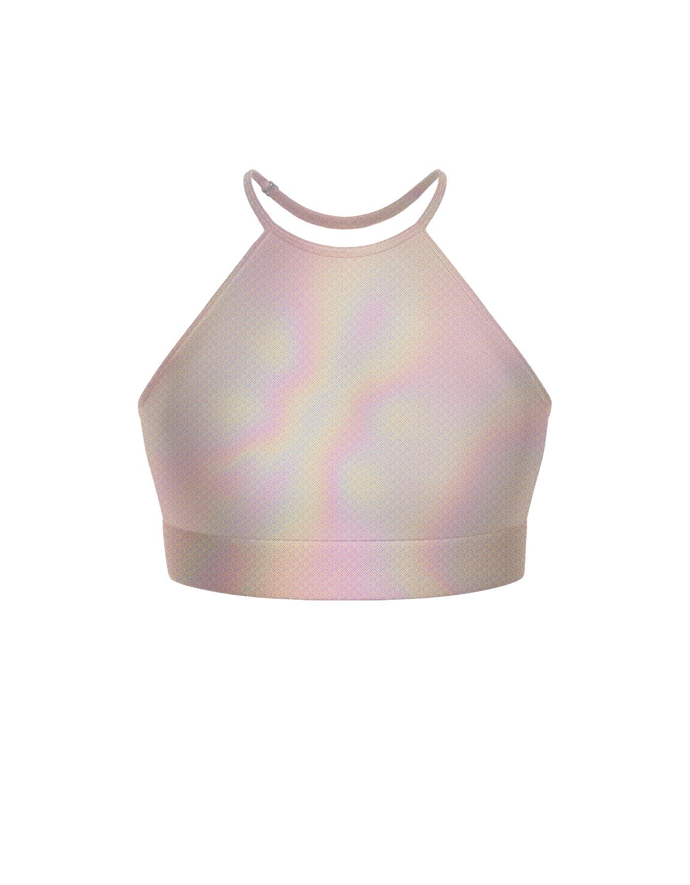 Hologram Halter Binding Crop Top