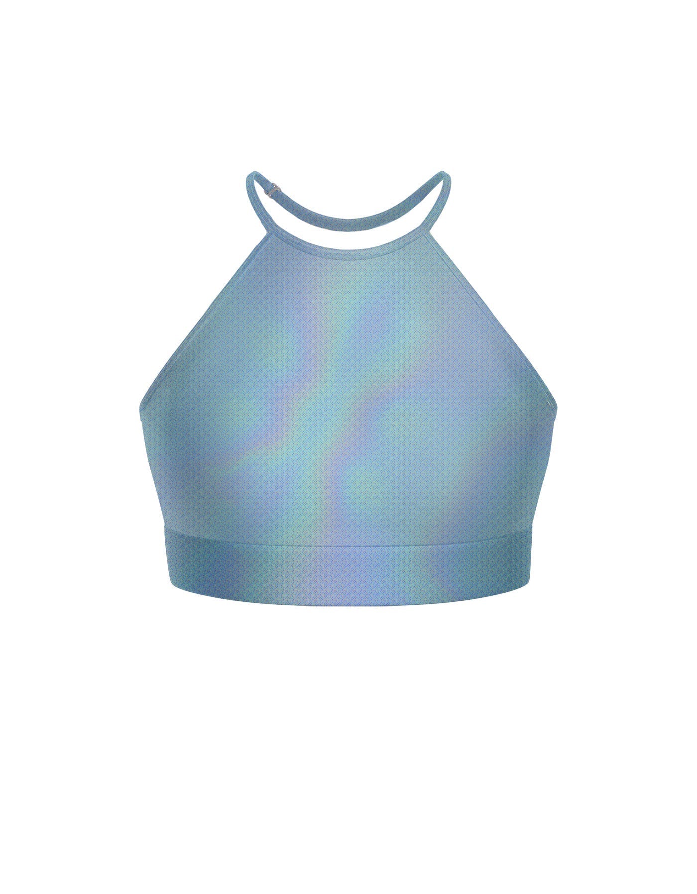 Hologram Halter Binding Crop Top