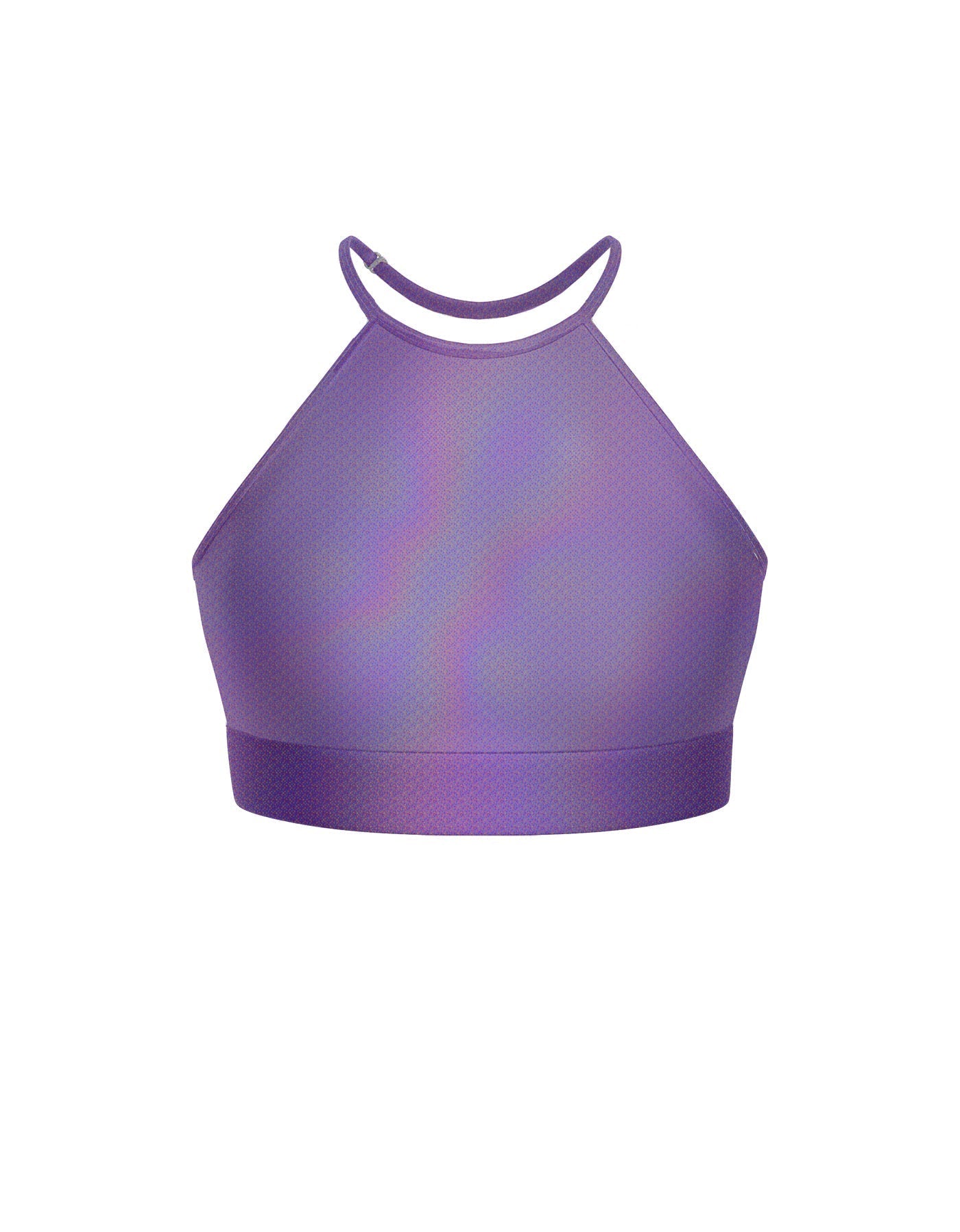 Hologram Halter Binding Crop Top