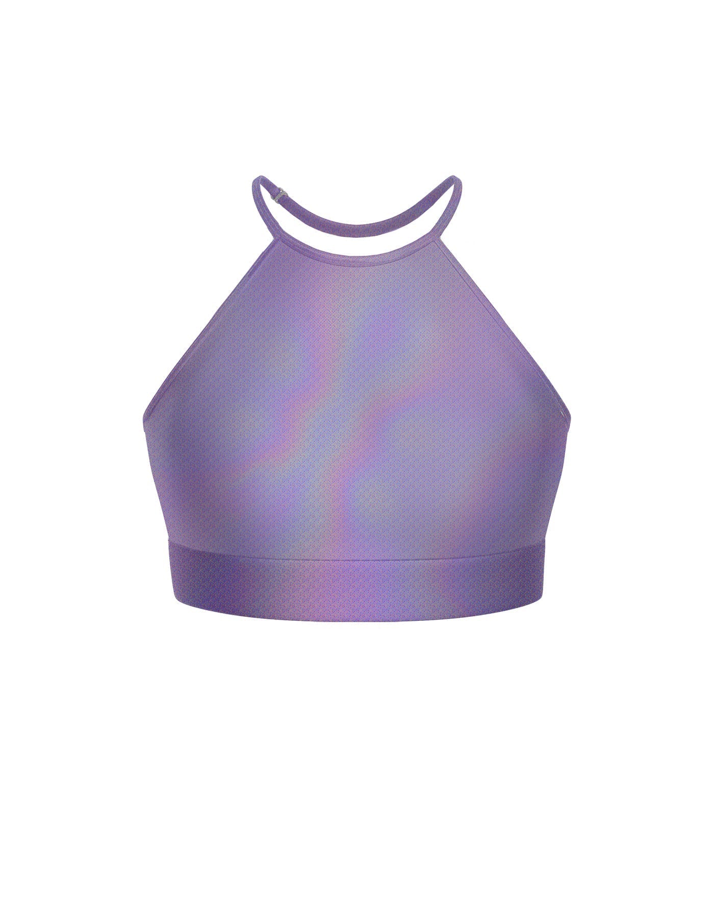 Hologram Halter Binding Crop Top