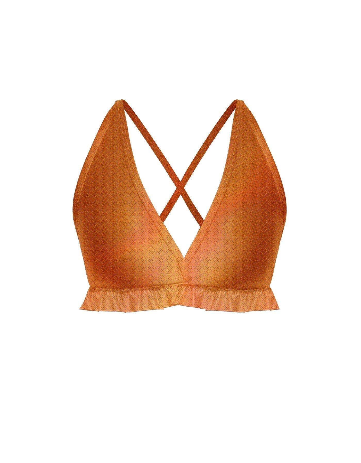 Hologram V Bra with Ruffles