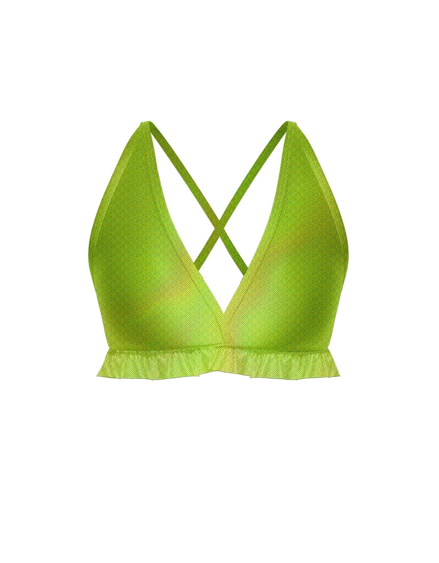 Hologram V Bra with Ruffles