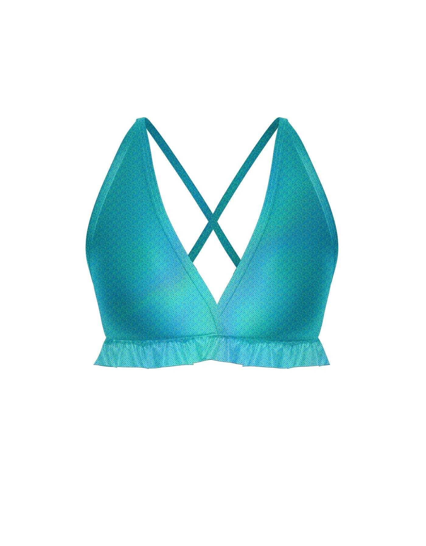 Hologram V Bra with Ruffles