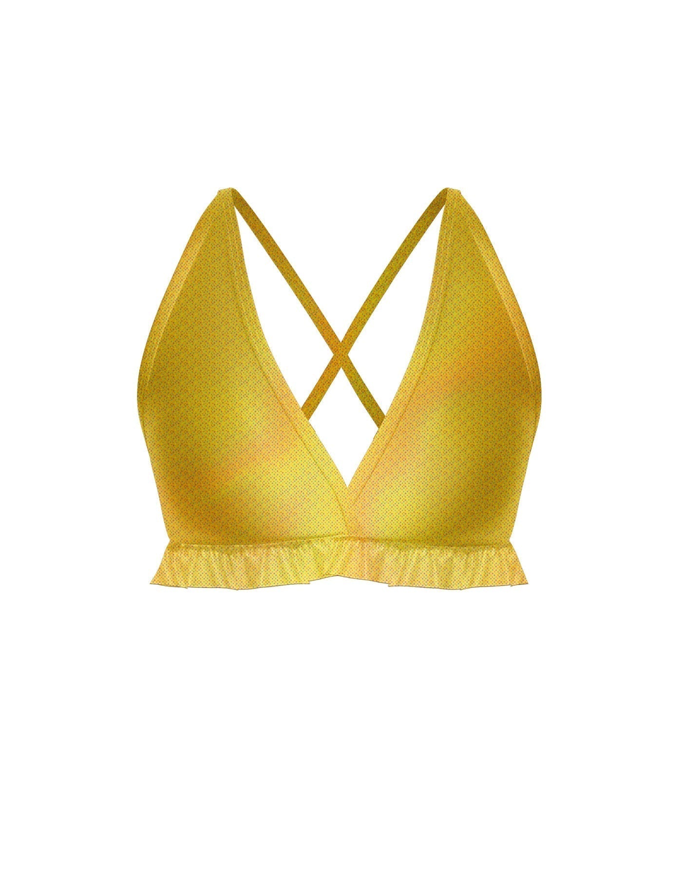 Hologram V Bra with Ruffles