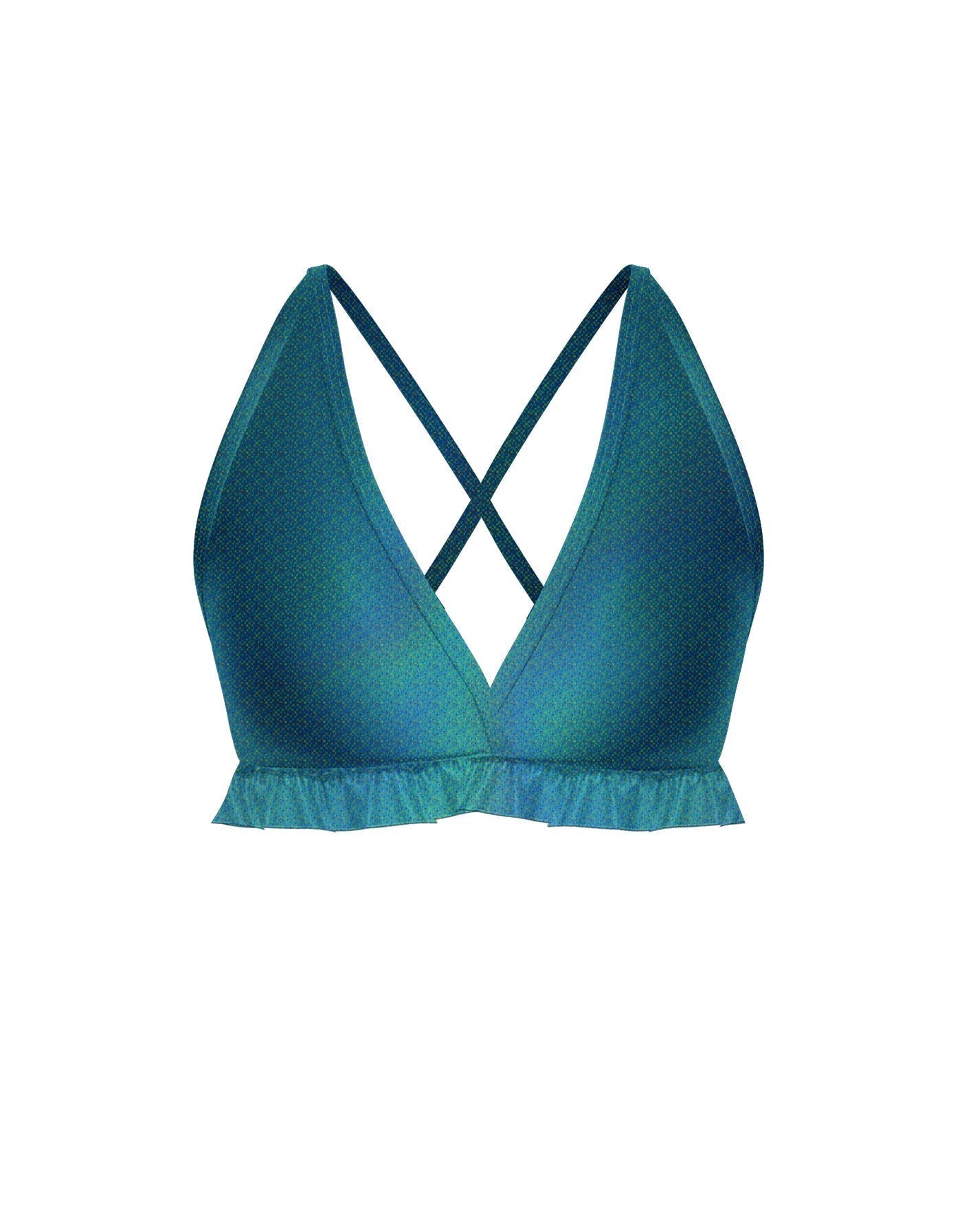 Hologram V Bra with Ruffles