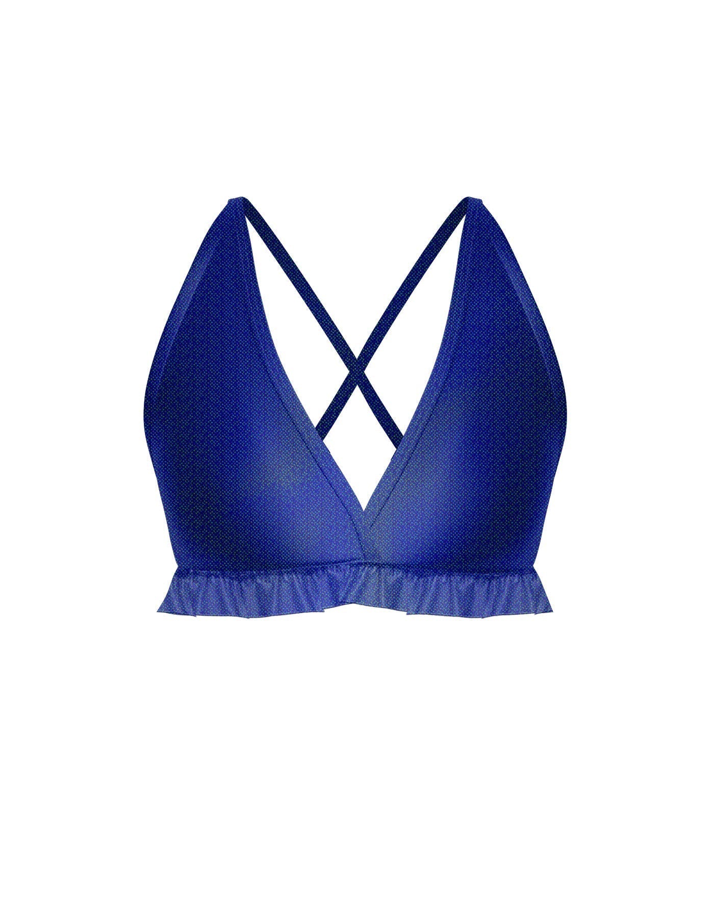 Hologram V Bra with Ruffles