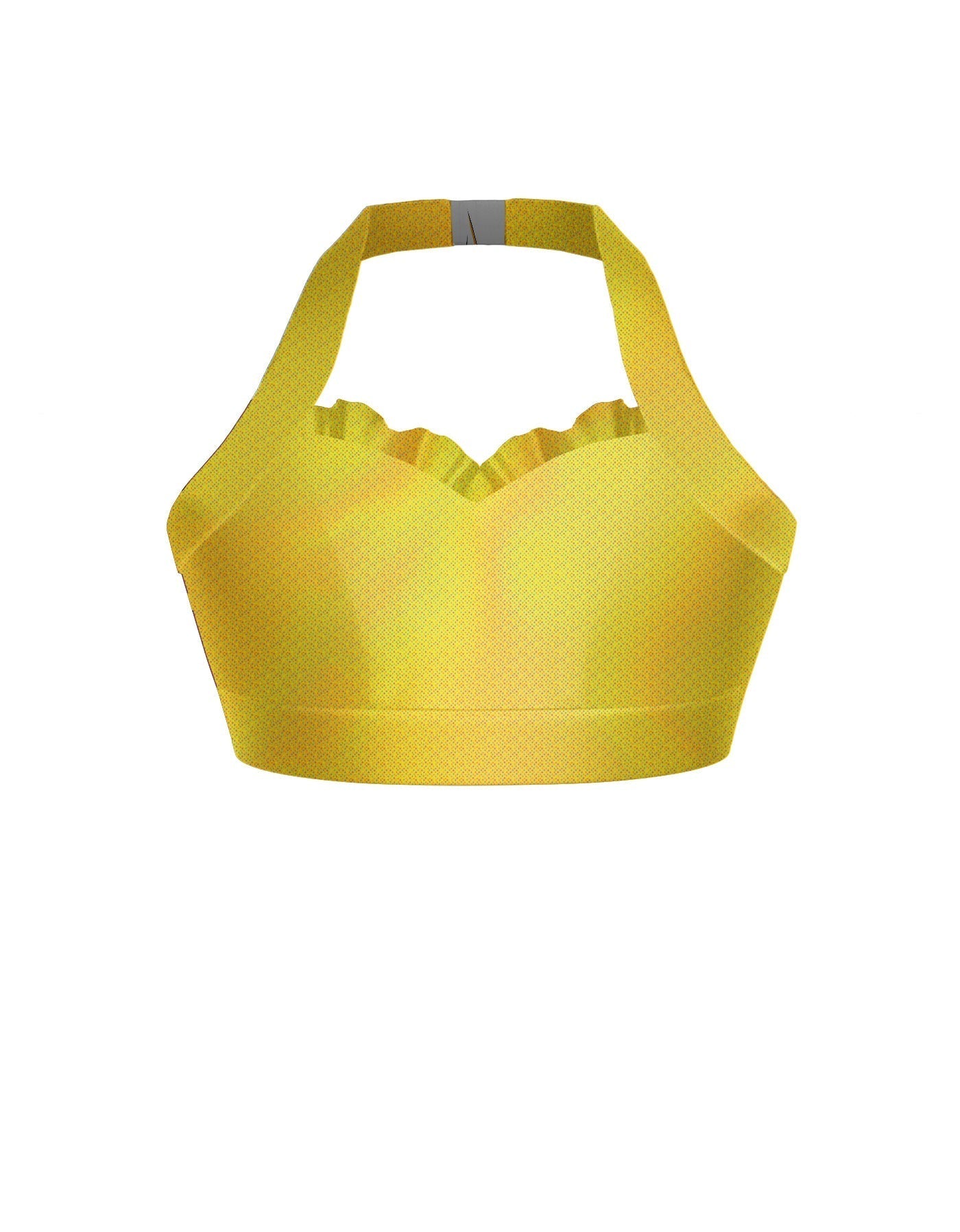 Hologram Halter Sweetheart Bra with Ruffle