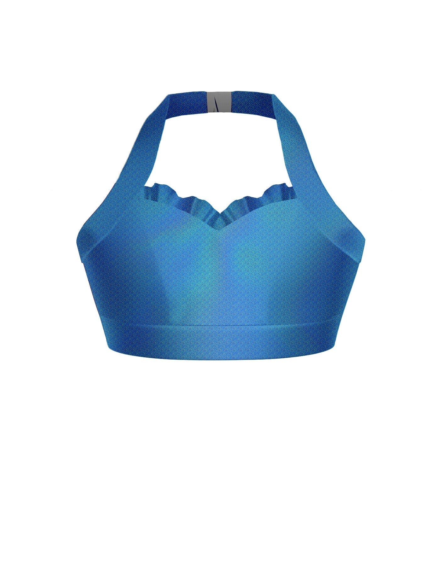 Hologram Halter Sweetheart Bra with Ruffle
