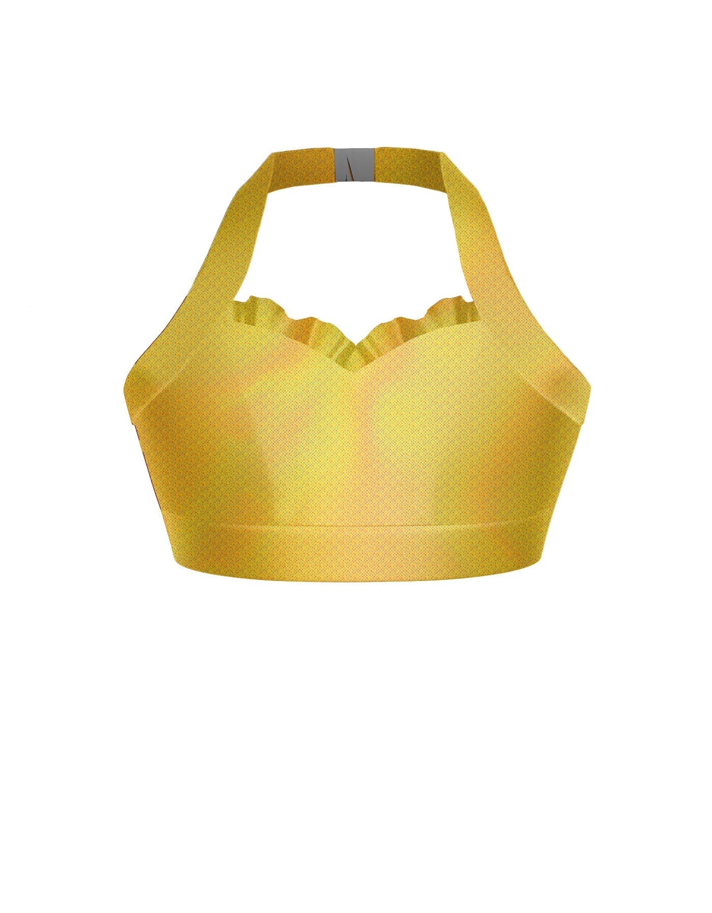 Hologram Halter Sweetheart Bra with Ruffle