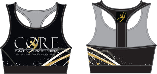 Core Dance and Acrobatics Studio Racer Back Crop Top