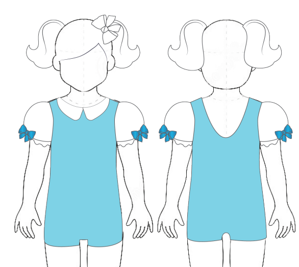 Custom Belle Puff Sleeve Biketard