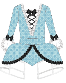 Custom Bridgerton - Square Neck Leotard with Large Cuff