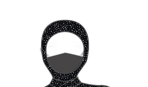 Custom Speckle Black Velvet Hood