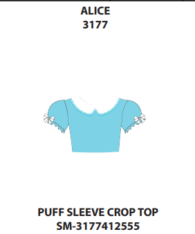 Custom Alice Puff Sleeve Crop Top