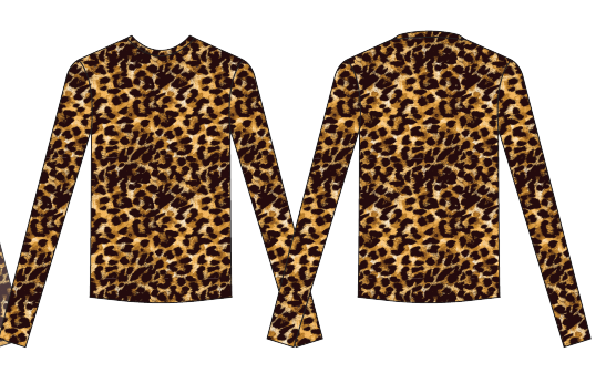 Custom Jungle Cat Lycra Boys Long Sleeve Shirt