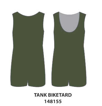 Custom NorCal Viridian Green Tank Biketard