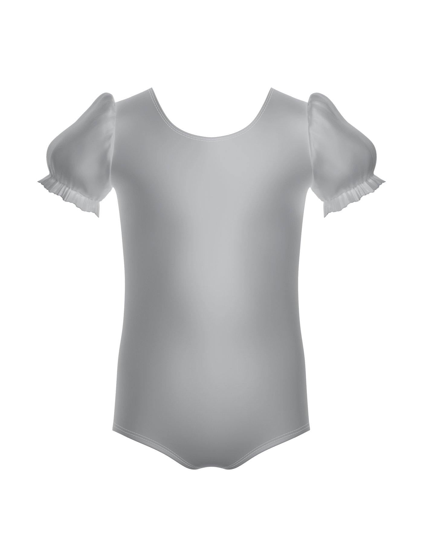 Solid Lycra Puff Sleeve Leotard