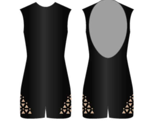 Custom Laser Cut Sleeveless Circle Back Biketard