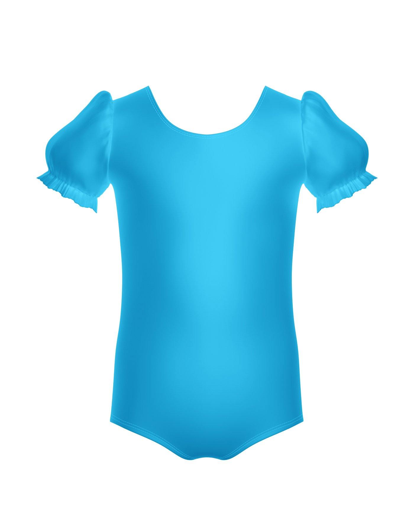 Solid Lycra Puff Sleeve Leotard