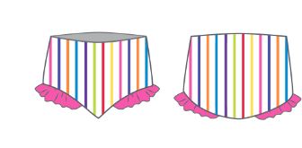 Custom Candy Stripe Brief with Gather