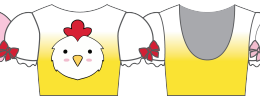 Custom Chicken Puff Sleeve Crop Top