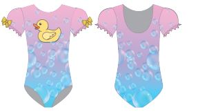 Custom Rubber Ducky Puff Sleeve Leotard