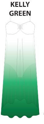 Custom Color Ombre Long Chiffon Dress
