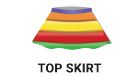 Custom Rainbow Sweet Hologram Top Skirt