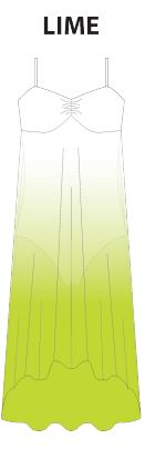 Custom Color Ombre Long Chiffon Dress