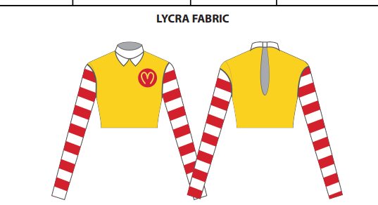 Custom McDonald LS Tneck Keyhole Crop Top