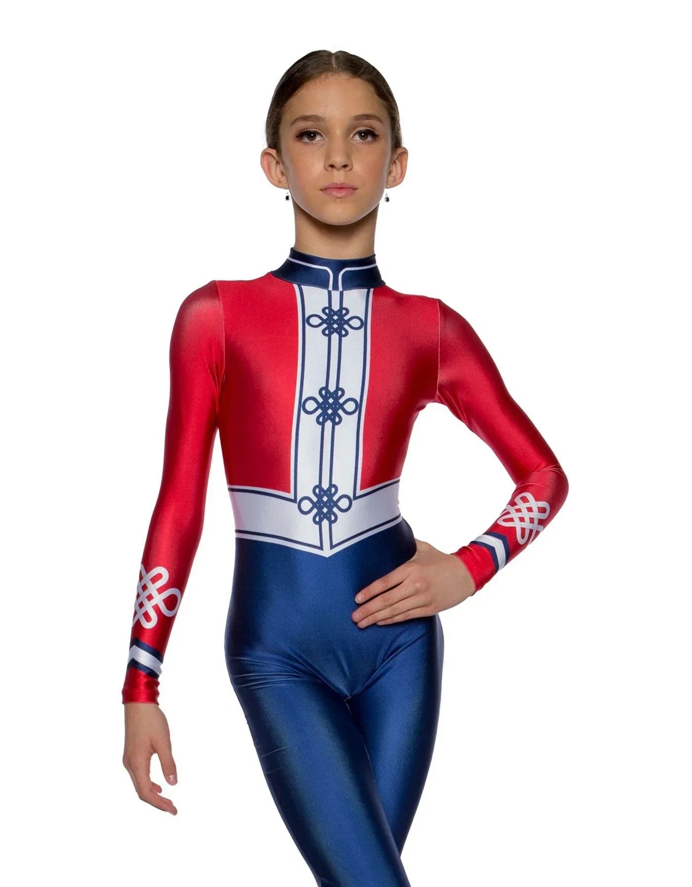 Custom Jester LS Tneck Zipper Back Unitard