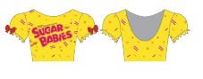 Custom Sugar Babies Puff Sleeve Crop Top