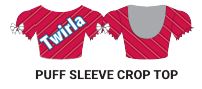 Custom Twirla Puff Sleeve Crop Top