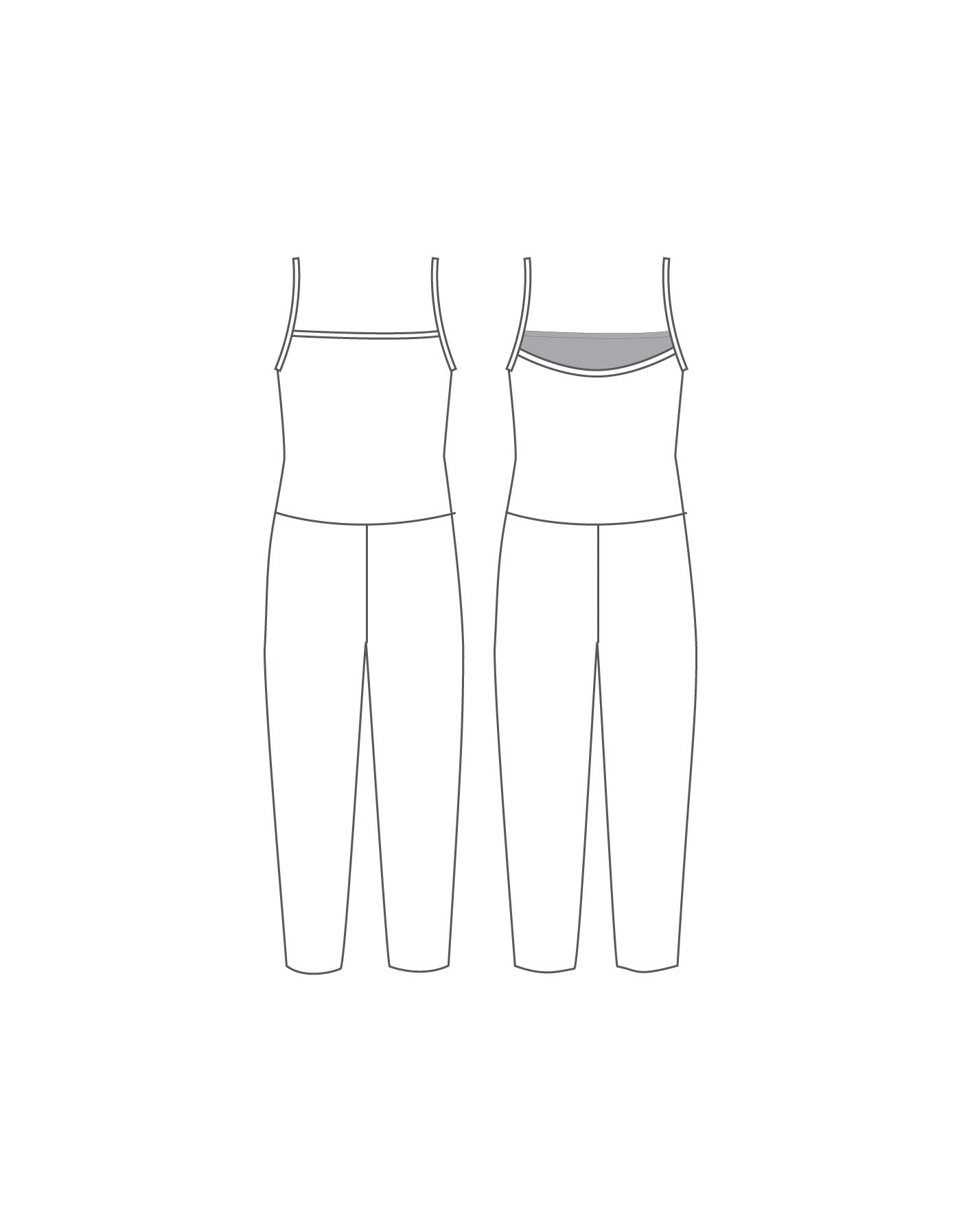 Custom Inked Camisole Capri Unitard - Flat Supplex