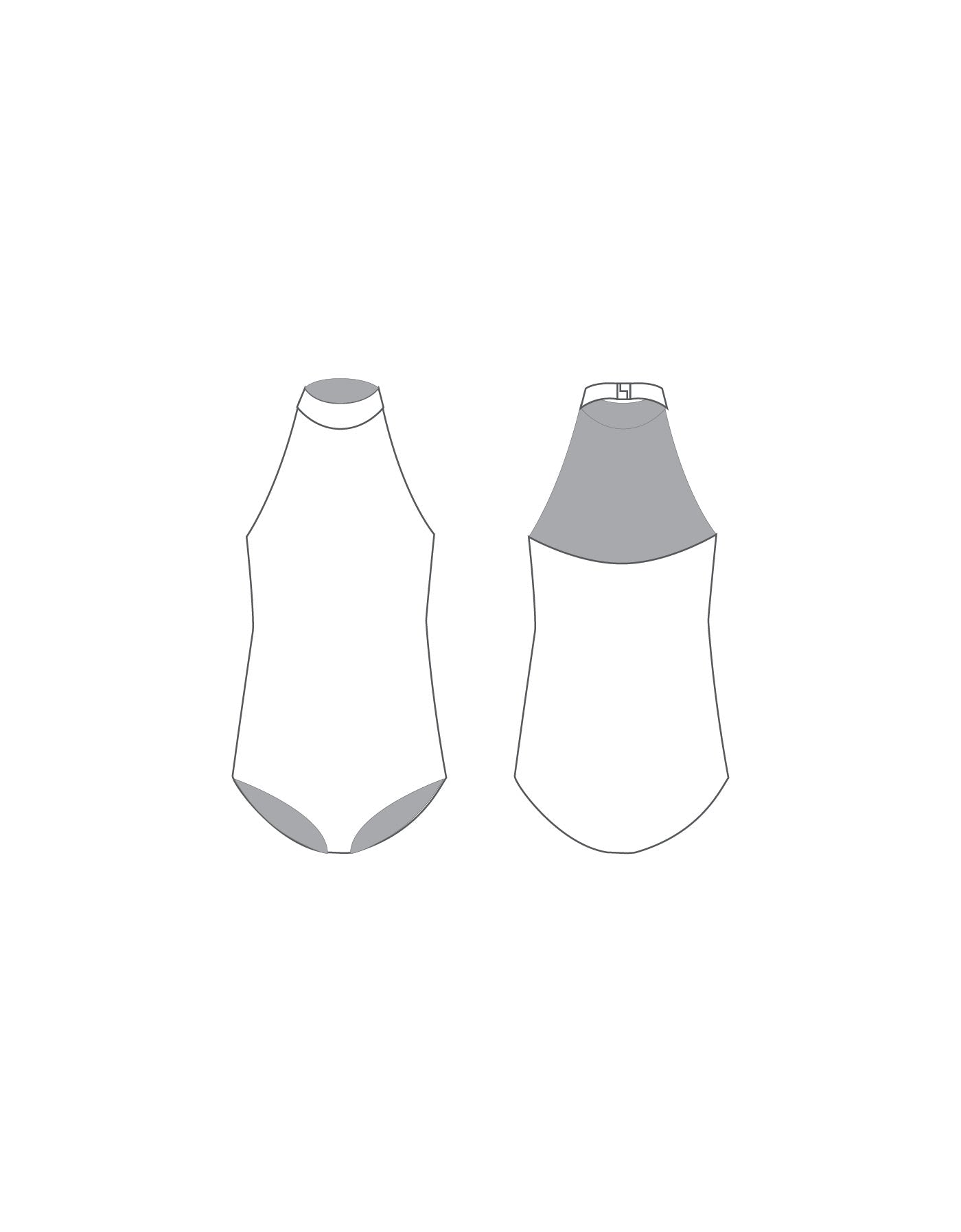 Custom Inked Halter Collar Leotard - Lycra