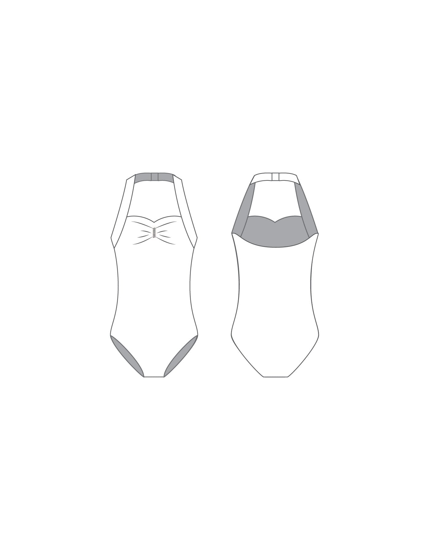 Custom Inked Halter Strap Leotard - Lycra
