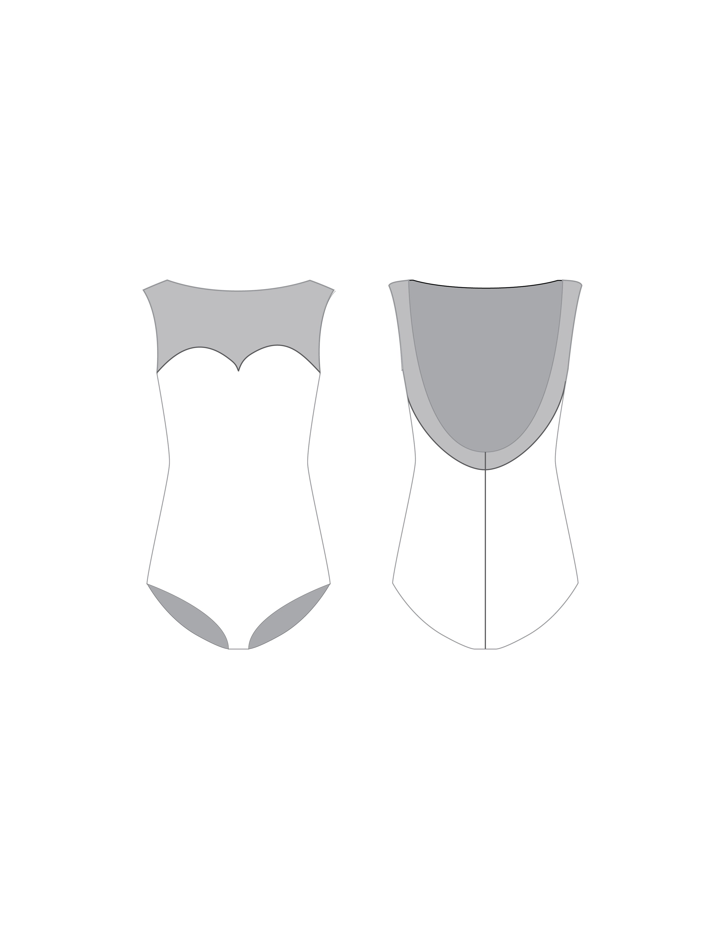 Custom Inked Mesh Sweetheart Leotard - Mesh & Lycra