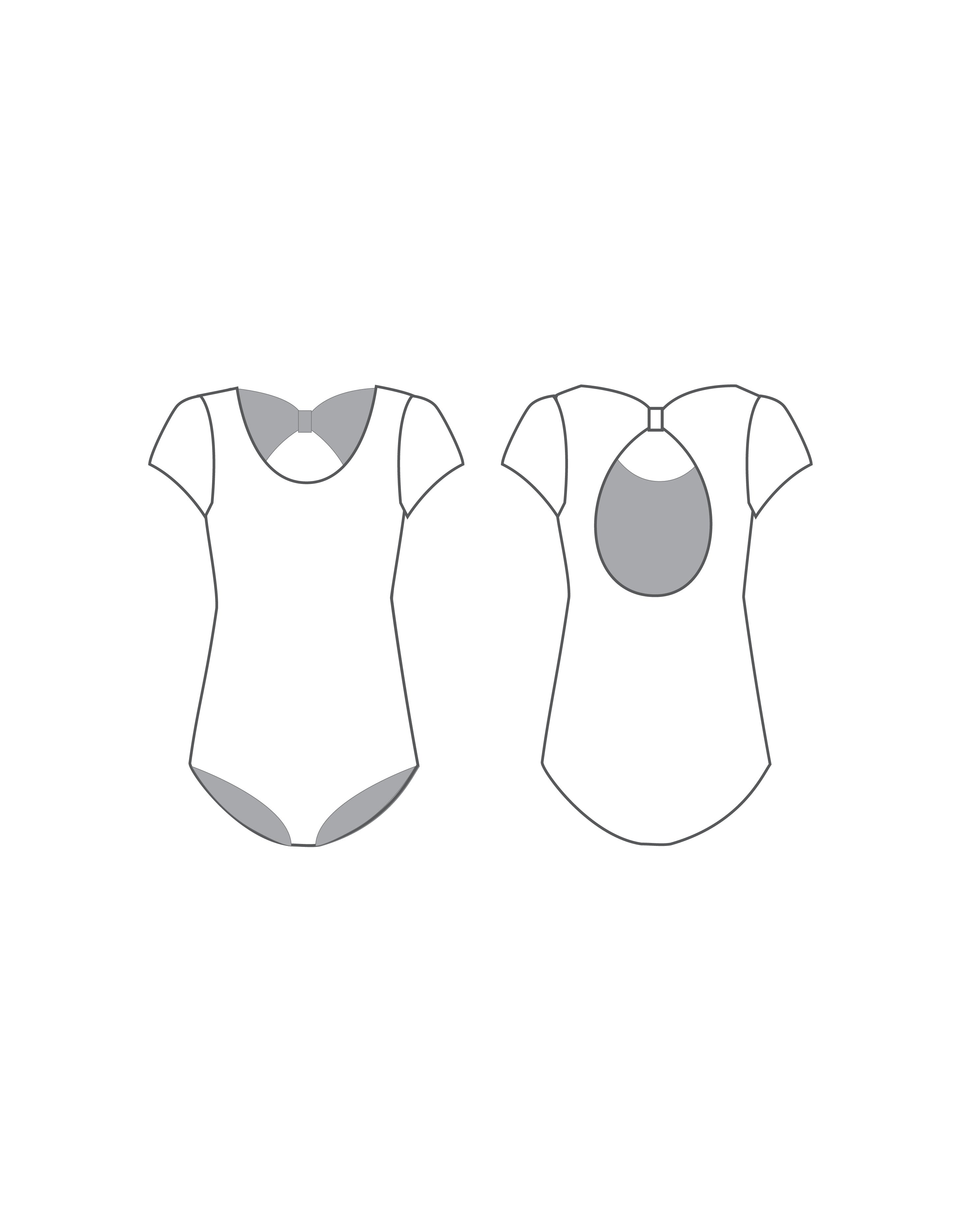 Custom Inked Cap Sleeve Scoop Neck Open Back Leotard - Lycra
