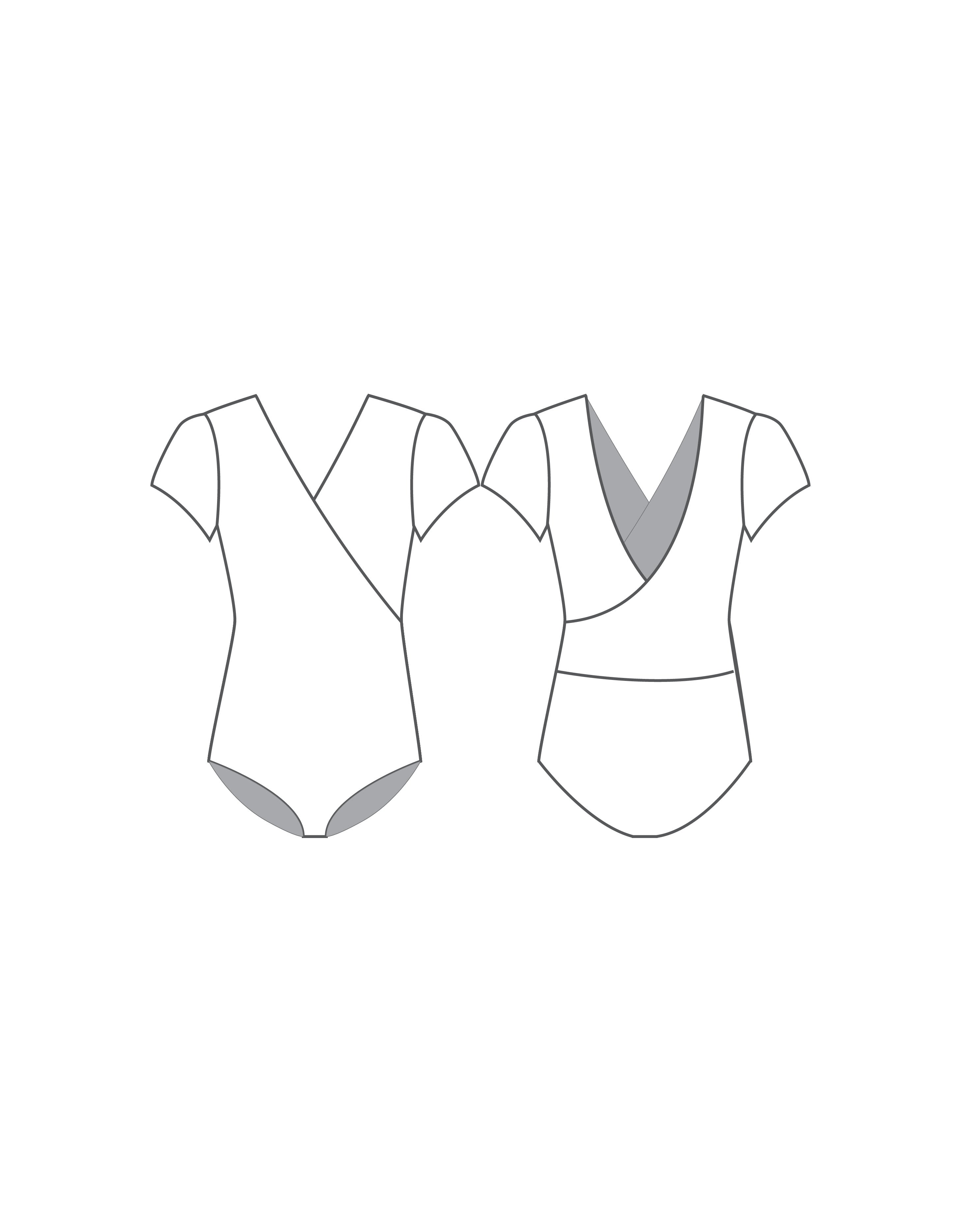 Custom Inked Cap Sleeve Crossover Leotard - Lycra