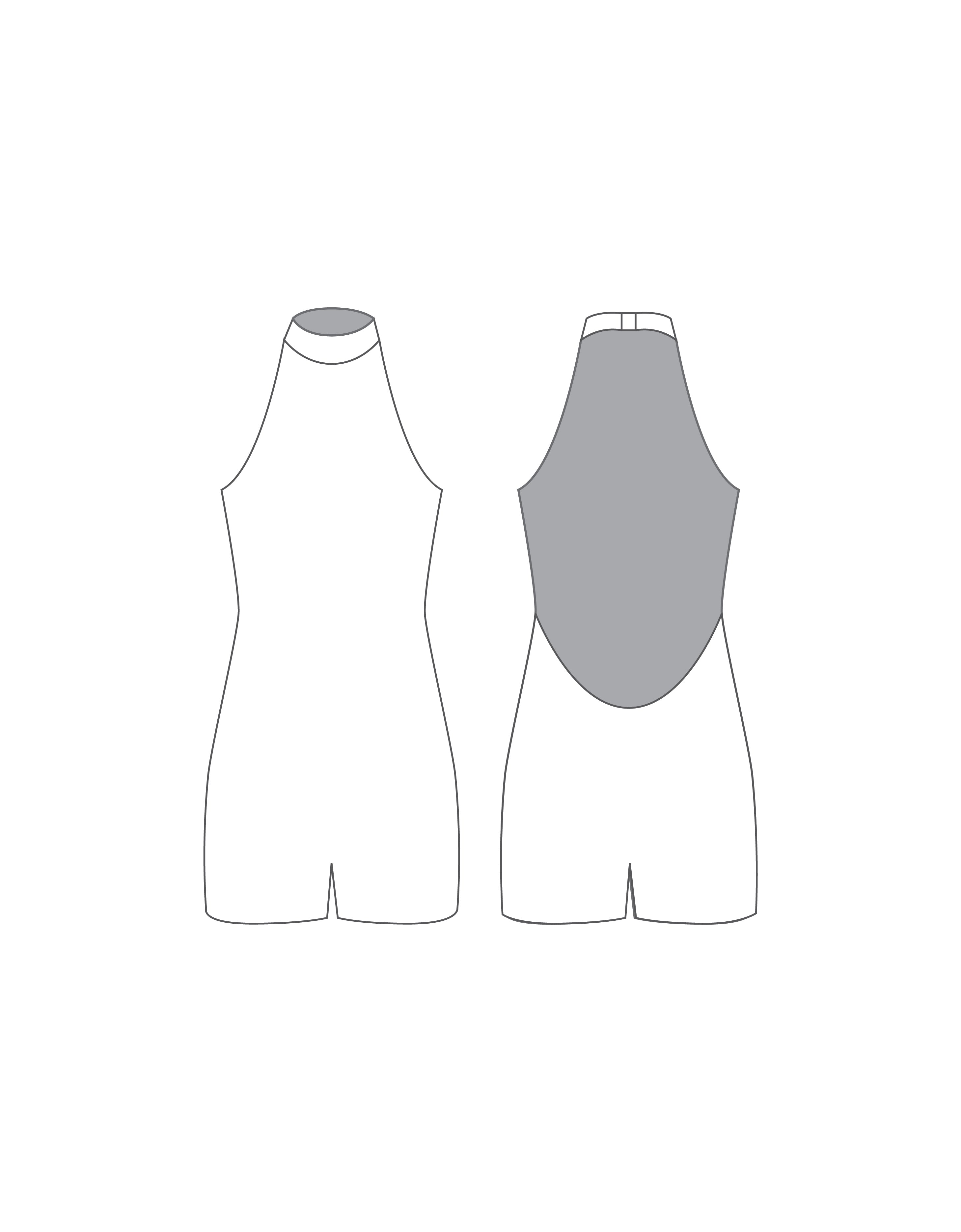 Custom Inked Halter Low Back Biketard - Lycra
