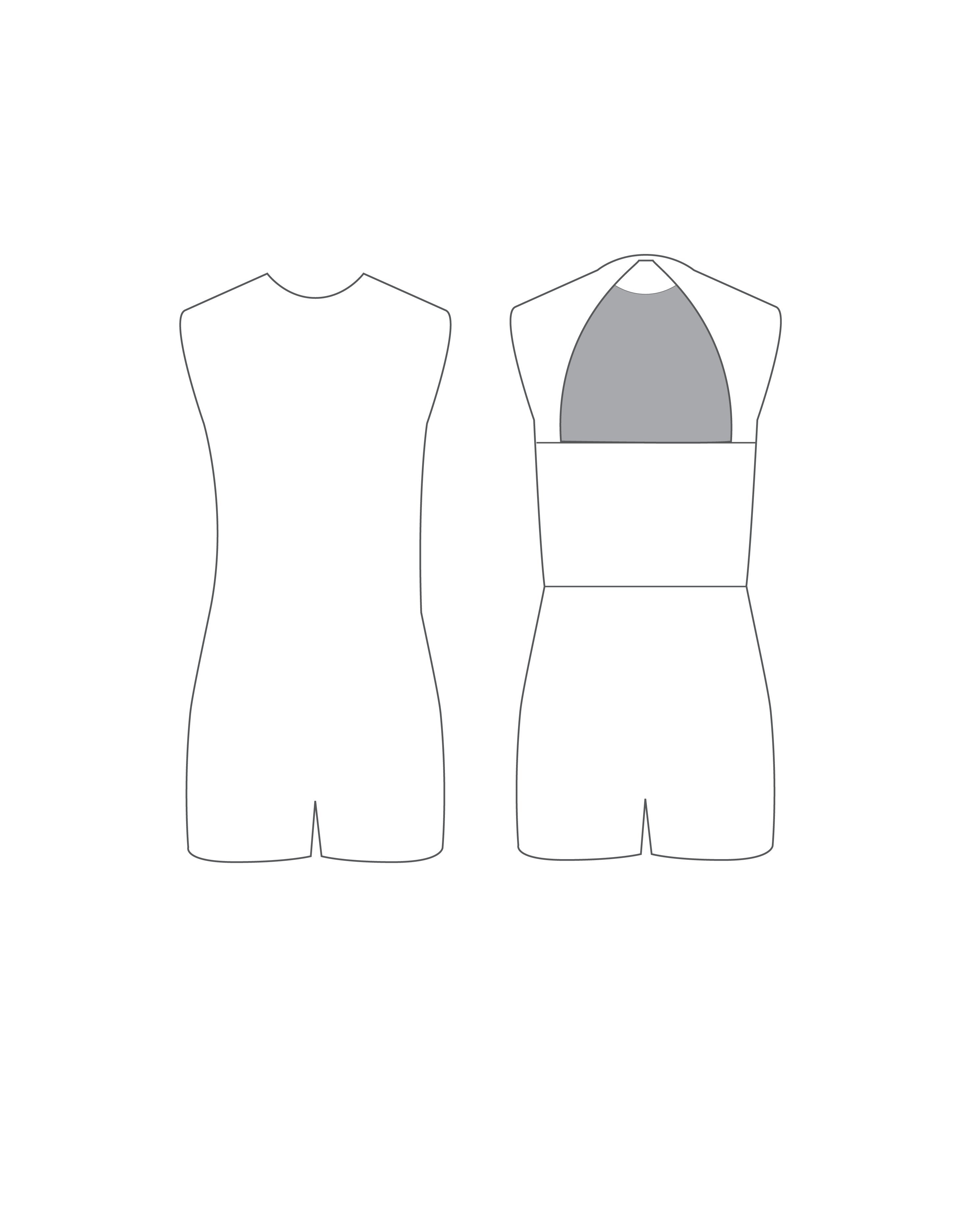 Custom Inked Sleeveless Triangle Back Biketard - Lycra