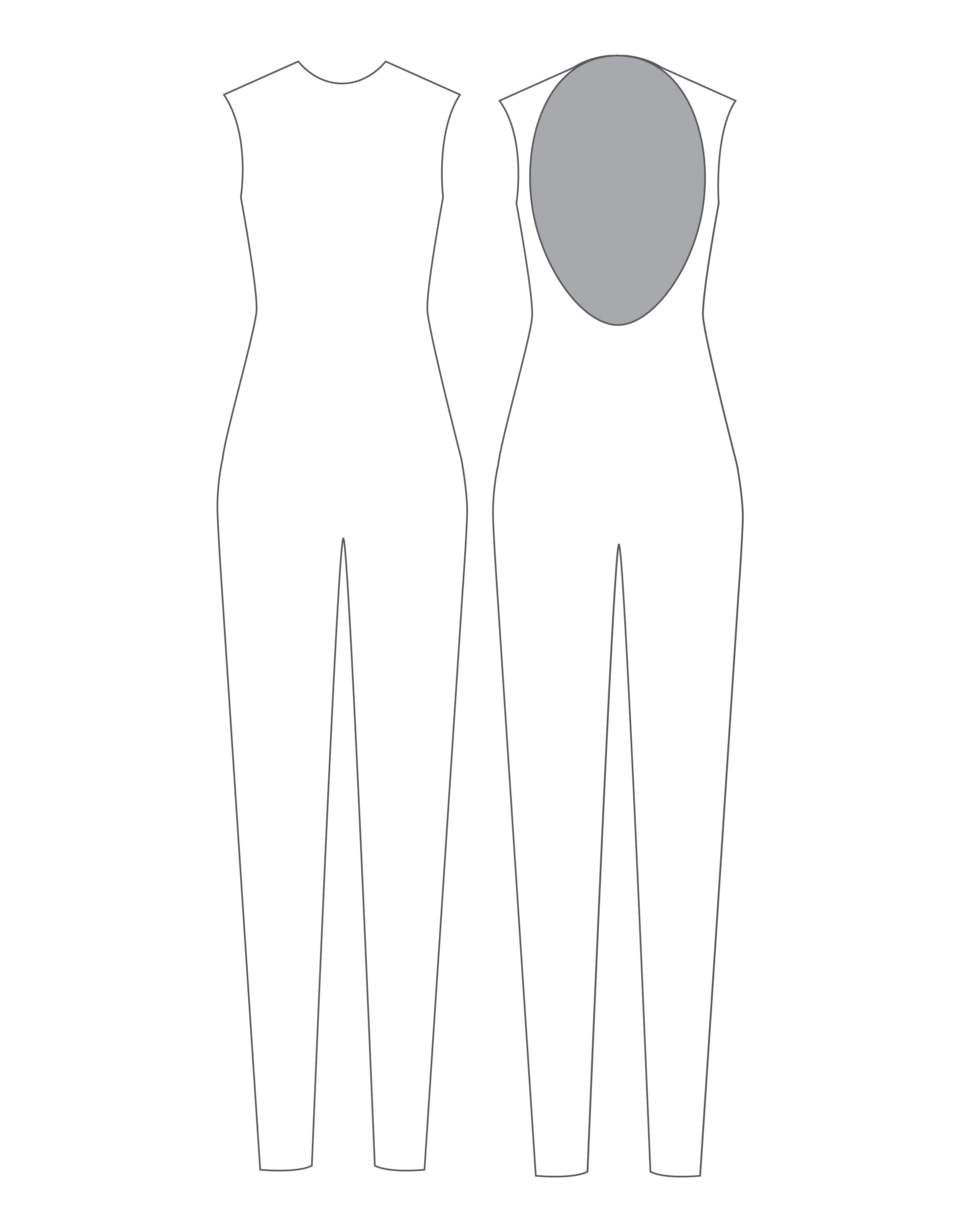Custom Inked Sleeveless Open Back Unitard - Lycra
