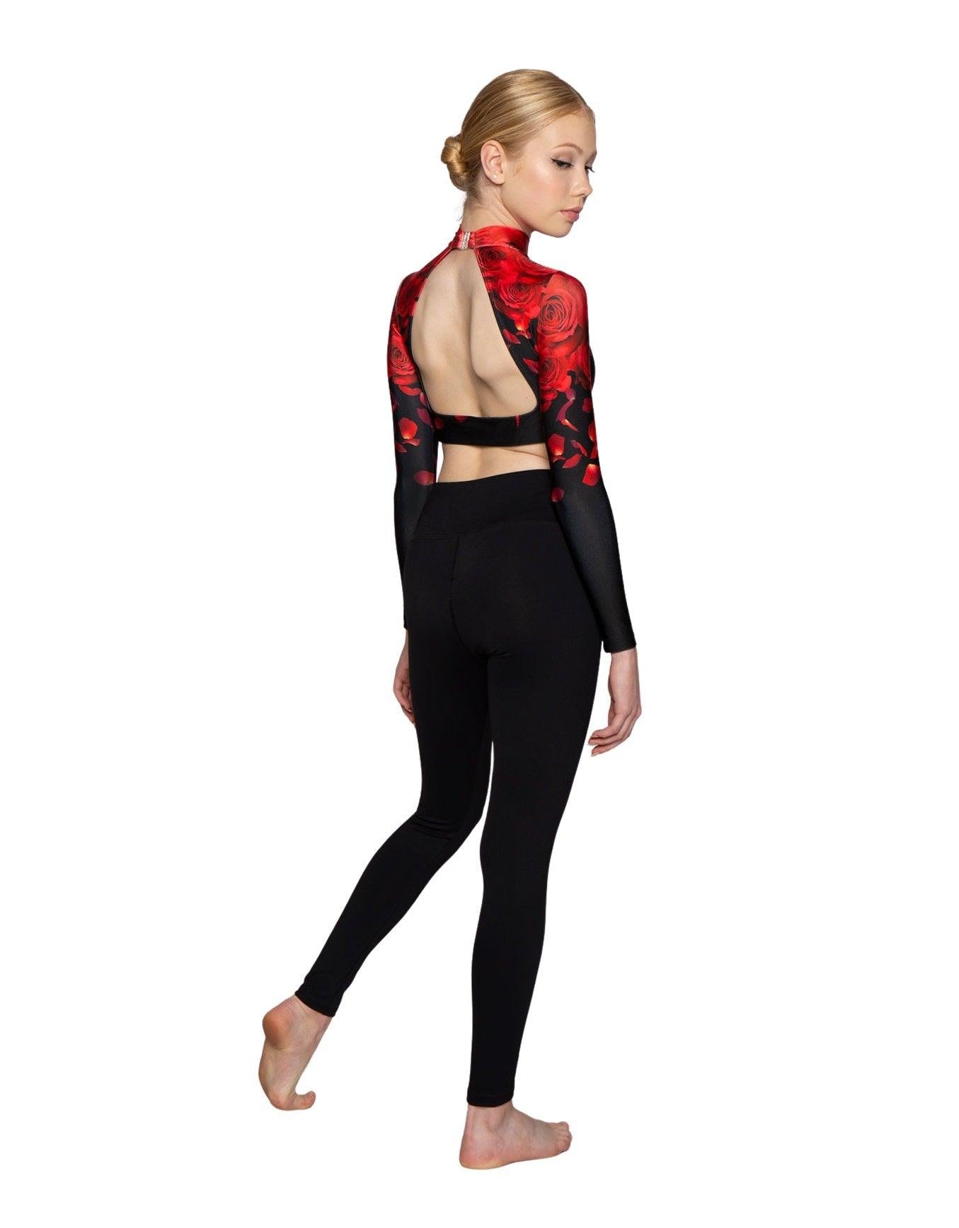 Je Taime LS Tneck Triangle Back Crop Top
